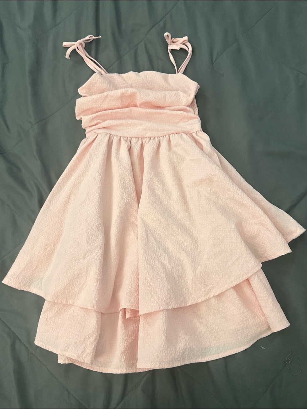 Girls Pink Tiered Sun Dress size 8-10